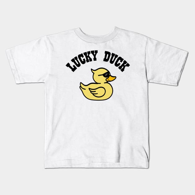 Luck Duck Kids T-Shirt by TheSmartyArty